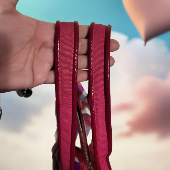 COACH POPPY KALEIDOSCOPE GLAM TOTE AND CROSSBODY/WRISTLET SET. - Picture 7 of 13